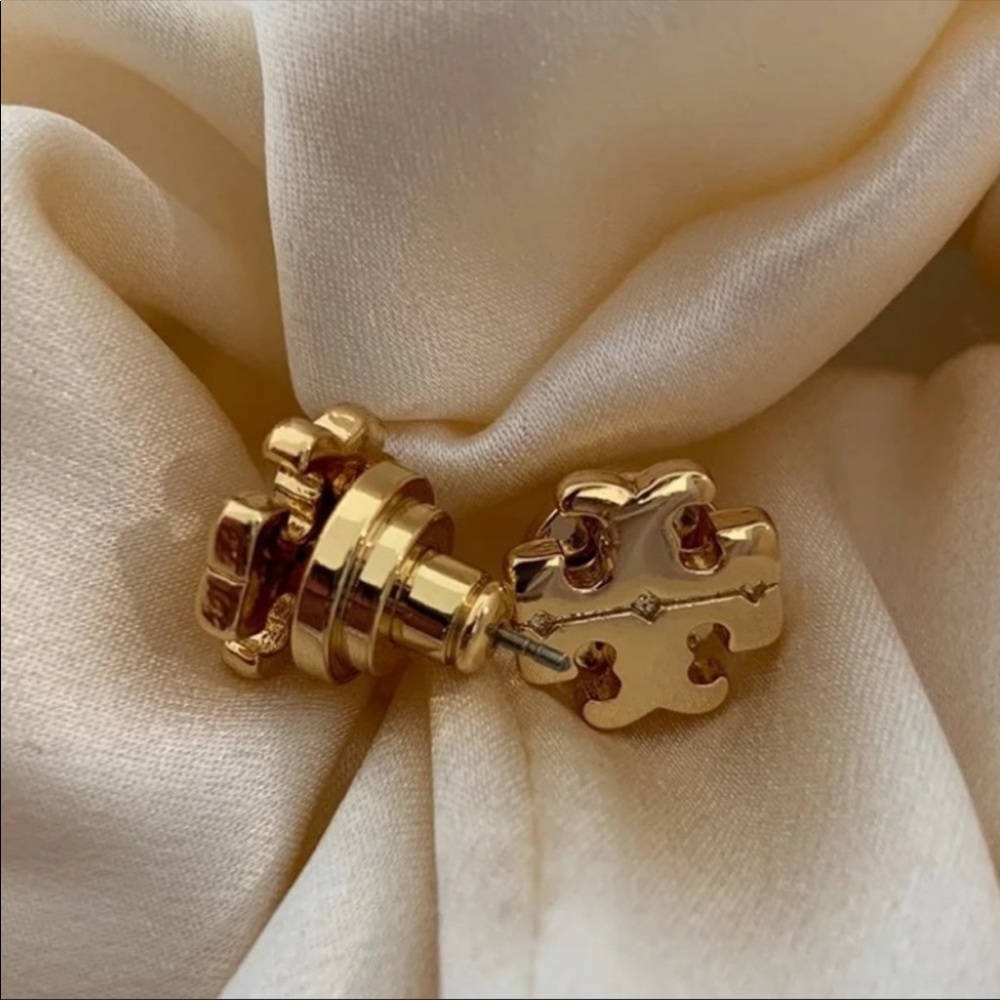 Tory Burch logo stud earrings